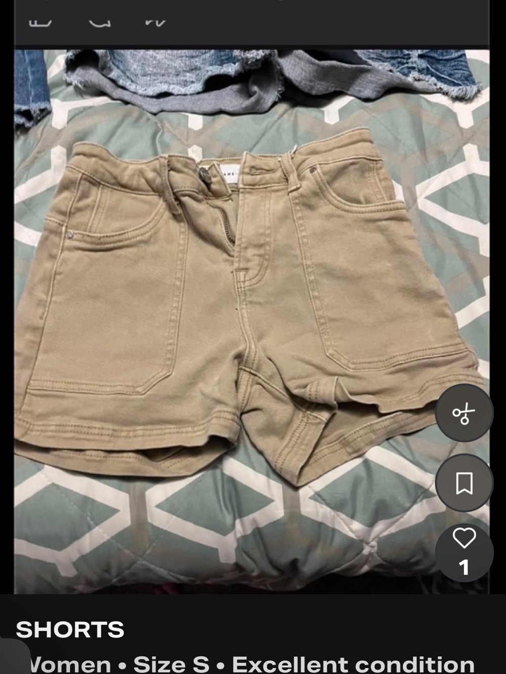 KanCan High-Waist Khaki Utility Shorts